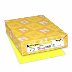 Astrobrights Lift-Off Lemon - Smooth 8 ½ X 11 -60 lb. Text (89 gsm) 
