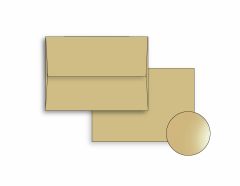 Aspire Petallics A-2 Pure Gold Metallic Announcement 80 lb.  - No Window, Gum Flap