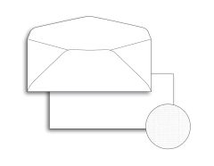 Royal Sundance Envelopes Bright White -  Laid No. 10 - 24 lb. (90 gsm) Gum Flap