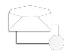 Classic Linen Envelopes Avon Brilliant White - Linen No. 10 - 80 lb. (118 gsm) Gum Flap