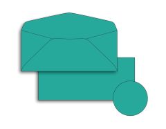 Astrobrights Envelopes Terrestrial Teal - Smooth No. 10 - 60 lb. (89 gsm) Gum Flap