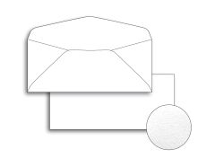 Capitol Bond 25% Cotton Envelopes Bright White - Light Cockle No. 10 - 24 lb. (90 gsm) Gum Flap